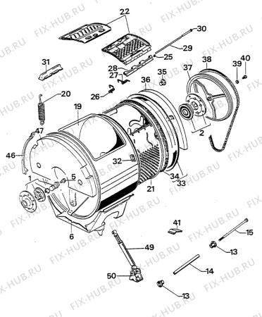 Взрыв-схема стиральной машины Zanussi ZT825JX1 - Схема узла W30 Drum C